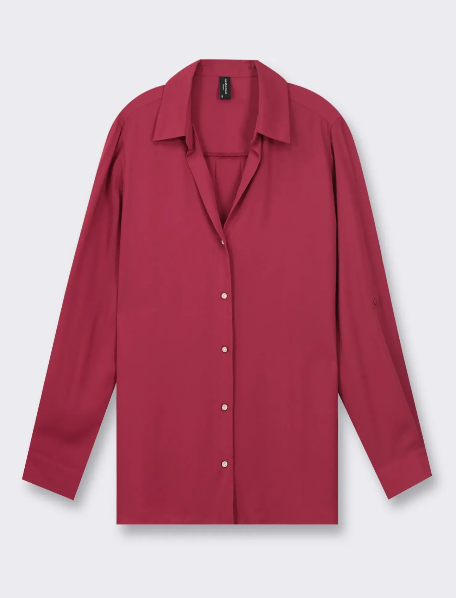 Piazza Italia Camicia manica lunga vestibilità morbida e manica con alette risvoltabile - india Rosso Cheap