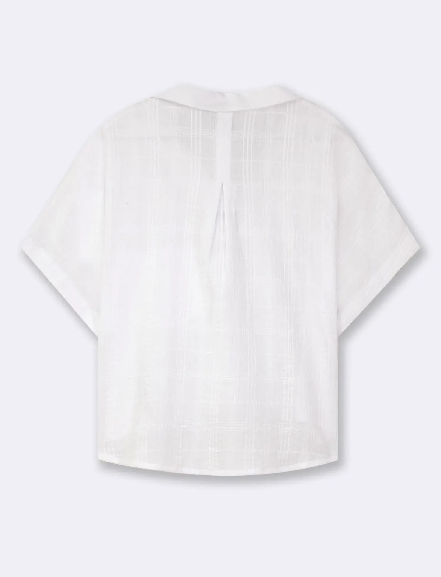 Piazza Italia Camicia mezza manica in cotone con tasca applicata - Bianco Clearance