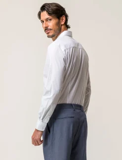 Uomo Piazza Italia Uomo|Camicie<Camicia realizzata in tessuto di cotone elasticizzato con collo francese e maniche lunghe -