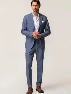 Piazza Italia Camicia realizzata in tessuto di cotone elasticizzato con collo francese e maniche lunghe - Bianco Clearance