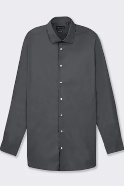 Uomo Piazza Italia Uomo|Camicie<Camicia realizzata in tessuto di cotone elasticizzato con collo francese e maniche lunghe - Avion