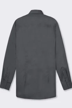 Uomo Piazza Italia Uomo|Camicie<Camicia realizzata in tessuto di cotone elasticizzato con collo francese e maniche lunghe - Avion