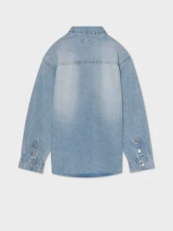 Bambino Piazza Italia Bambino|Camicie<Camicia regular fit in denim con tasconi - Denim