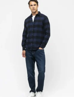 Uomo Piazza Italia Uomo|Camicie<Camicia regular fit in tessuto flanella collo italiano -