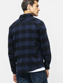 Uomo Piazza Italia Uomo|Camicie<Camicia regular fit in tessuto flanella collo italiano -