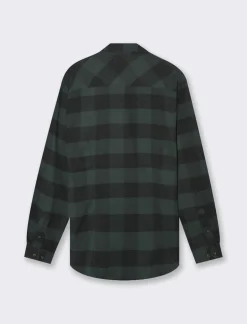 Uomo Piazza Italia Uomo|Camicie<Camicia regular fit in tessuto flanella collo italiano - scuro