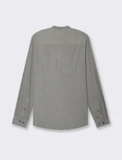 Uomo Piazza Italia Uomo|Camicie<Camicia regular fit in tessuto flanella collo coreano - militare