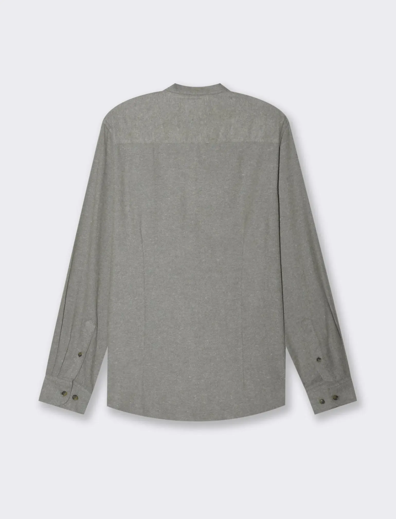 Uomo Piazza Italia Uomo|Camicie<Camicia regular fit in tessuto flanella collo coreano - militare