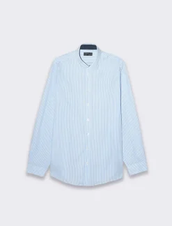 Uomo Piazza Italia Camicie<Camicia regular fit in tessuto di misto cotone easy iron con collo francese e maniche lunghe -