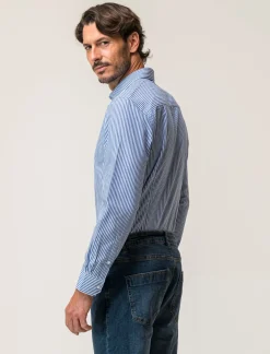 Uomo Piazza Italia Camicie<Camicia regular fit in tessuto di misto cotone easy iron con collo francese e maniche lunghe - ette