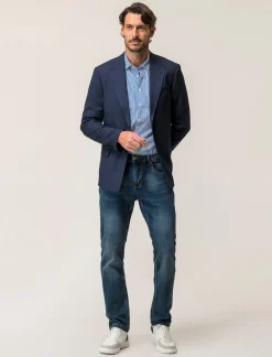 Piazza Italia Camicia regular fit in tessuto di misto cotone easy iron con collo francese e maniche lunghe - ette Blu Fashion