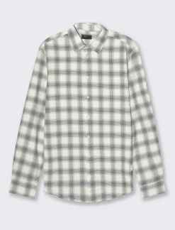 Uomo Piazza Italia Camicie<Camicia regular fit realizzata in tessuto goffrato di cotone elasticizzato -