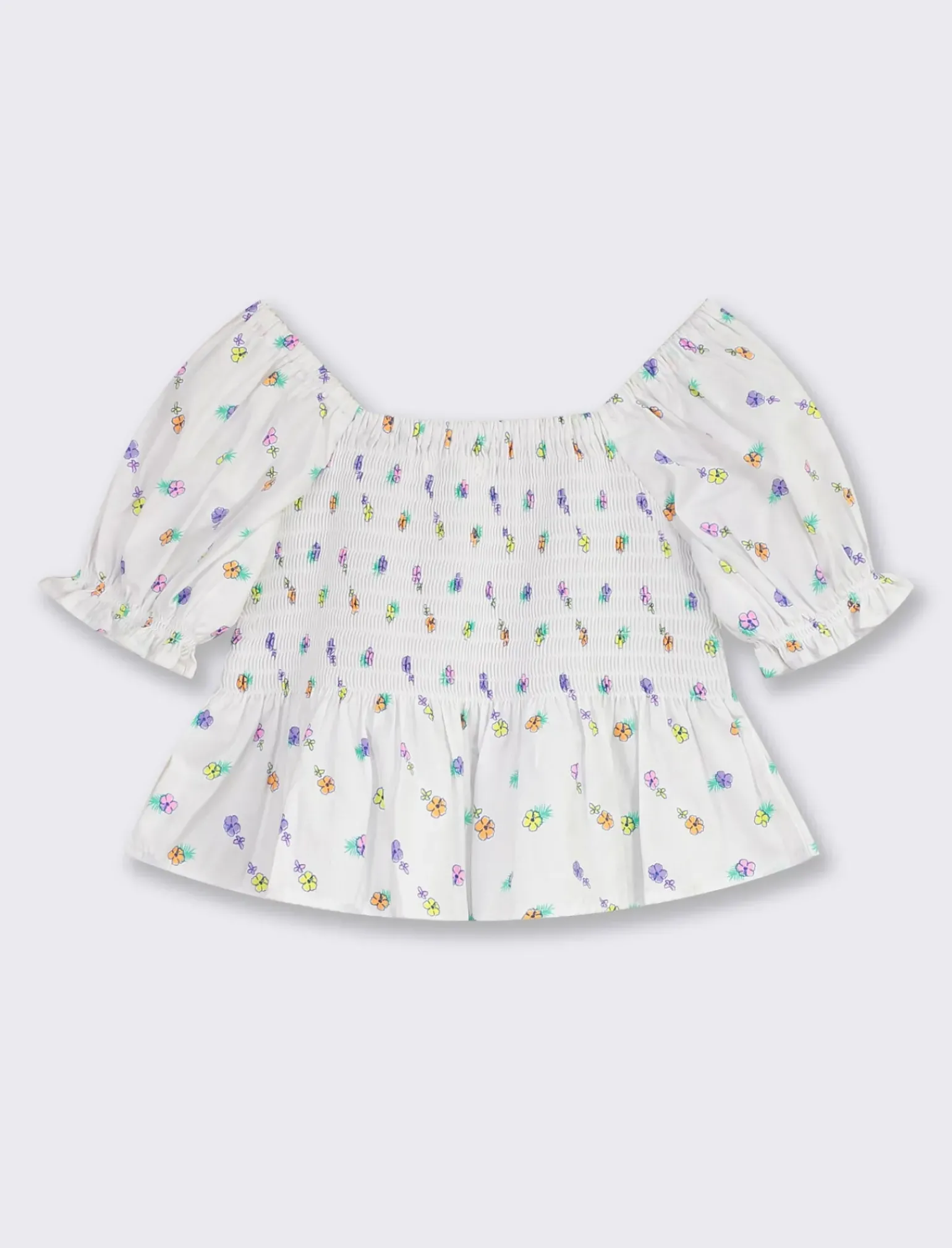 Piazza Italia Neonata<Camicia satmapata con maniche a palloncino -