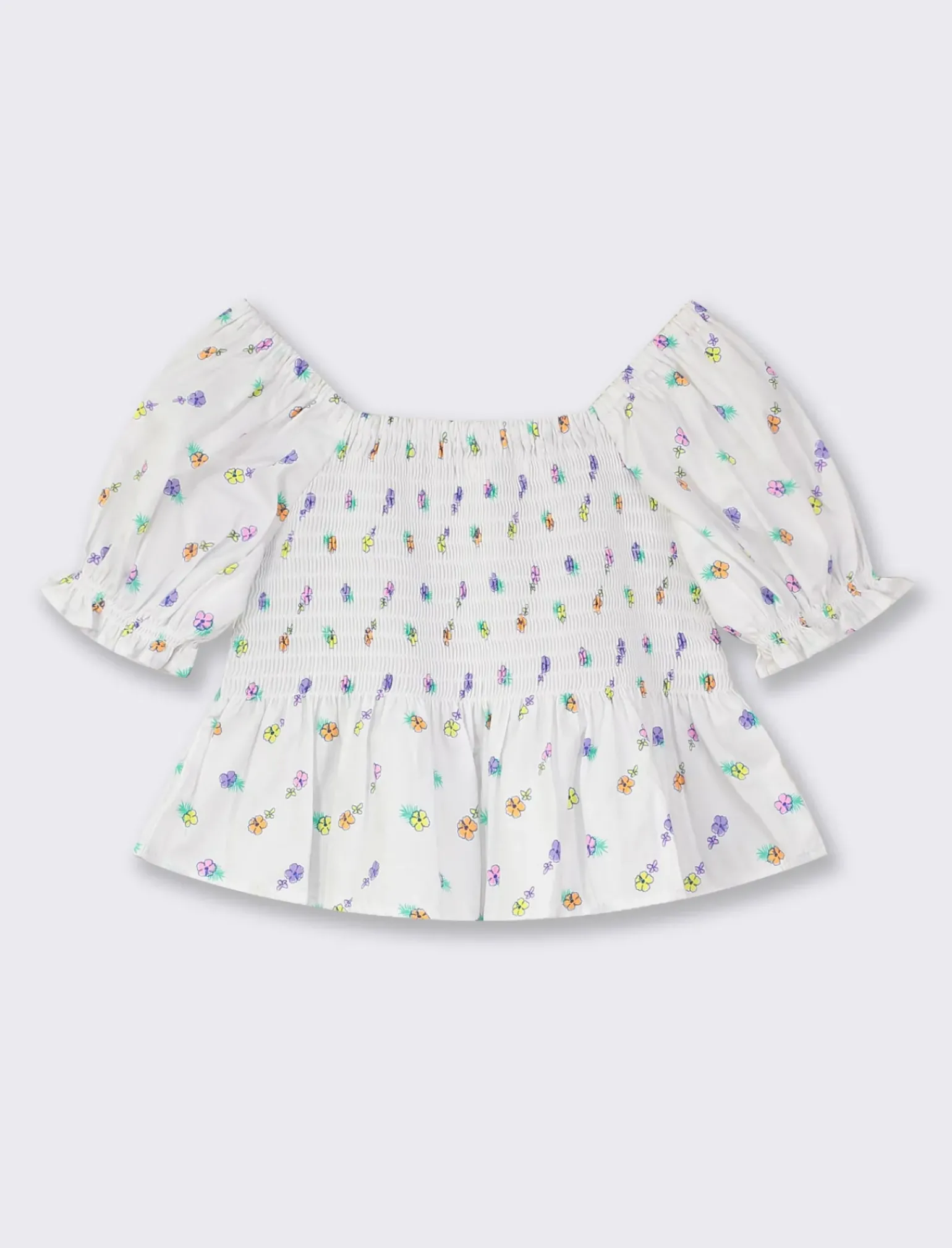 Piazza Italia Neonata<Camicia satmapata con maniche a palloncino -