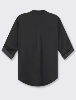 Donna Piazza Italia Donna|Camicie E Casacche<Camicia scollo a V con manica lunga risvoltabile con alette -