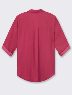 Donna Piazza Italia Donna|Camicie E Casacche<Camicia scollo a V con manica lunga risvoltabile con alette - india