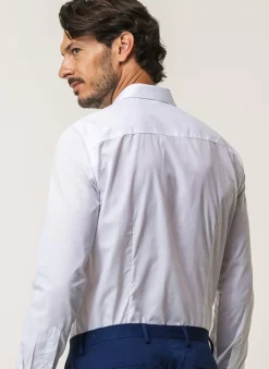 Uomo Piazza Italia Camicie<Camicia slim fit realizzata in tessuto di misto cotone easy iron -