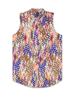 Piazza Italia Camicia smanicata vestibilità regular con bottoni effetto madreperla - var 1 New