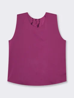 Donna Piazza Italia Donna|T-Shirt E Top<Canotta con chiusura a fiocco sul retro del collo - Vinaccia