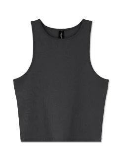 Donna Piazza Italia Donna|T-Shirt E Top<Canotta cropped in tessuto elastico a costina doppia vestibilità slim -