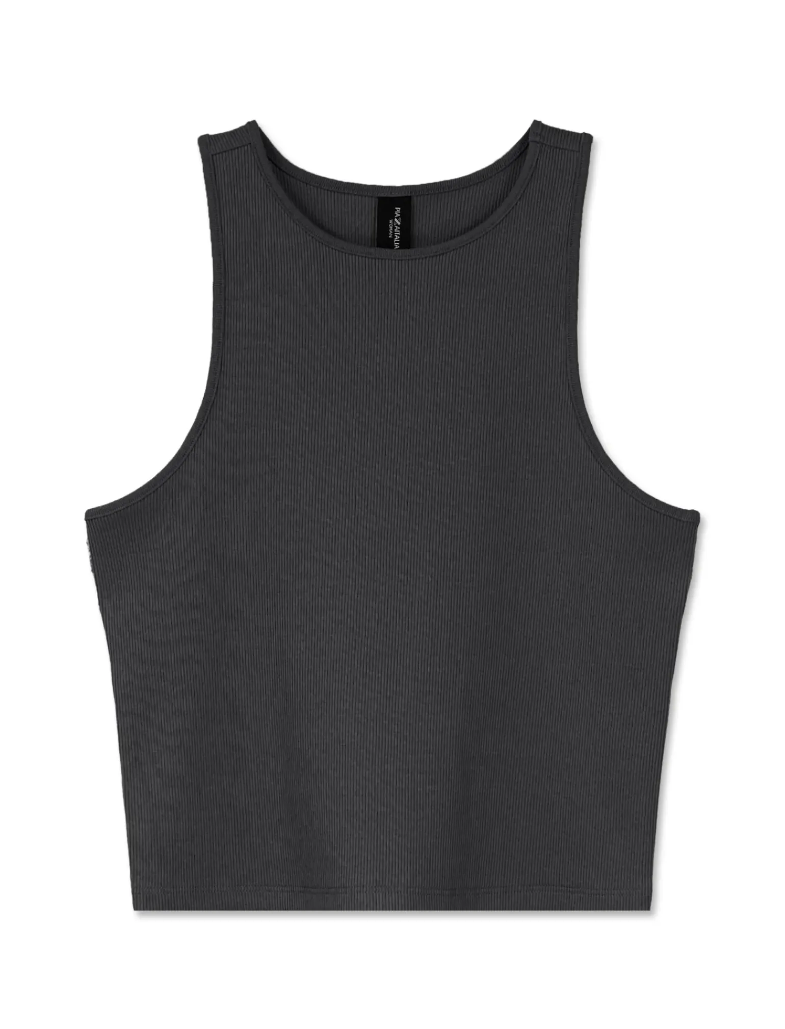 Donna Piazza Italia Donna|T-Shirt E Top<Canotta cropped in tessuto elastico a costina doppia vestibilità slim -