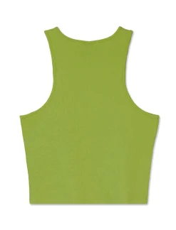 Donna Piazza Italia Donna|T-Shirt E Top<Canotta cropped in tessuto elastico a costina doppia vestibilità slim - pistacchio