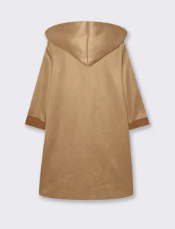 Donna Piazza Italia Giubbini E Cappotti<Capotto con cappuccio in tessuto boucle - Cammello
