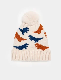 Bambino Piazza Italia Cappelli E Berretti<Cappello bambino dinosauri cuffia - Bianco sporco