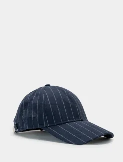 Uomo Piazza Italia Uomo|Cappelli E Berretti<Cappello baseball a righe da uomo - navy