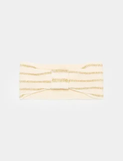 Piazza Italia Bambina|Cappelli E Berretti<Cappello da bambina a fascia con nodo lurex - Bianco panna