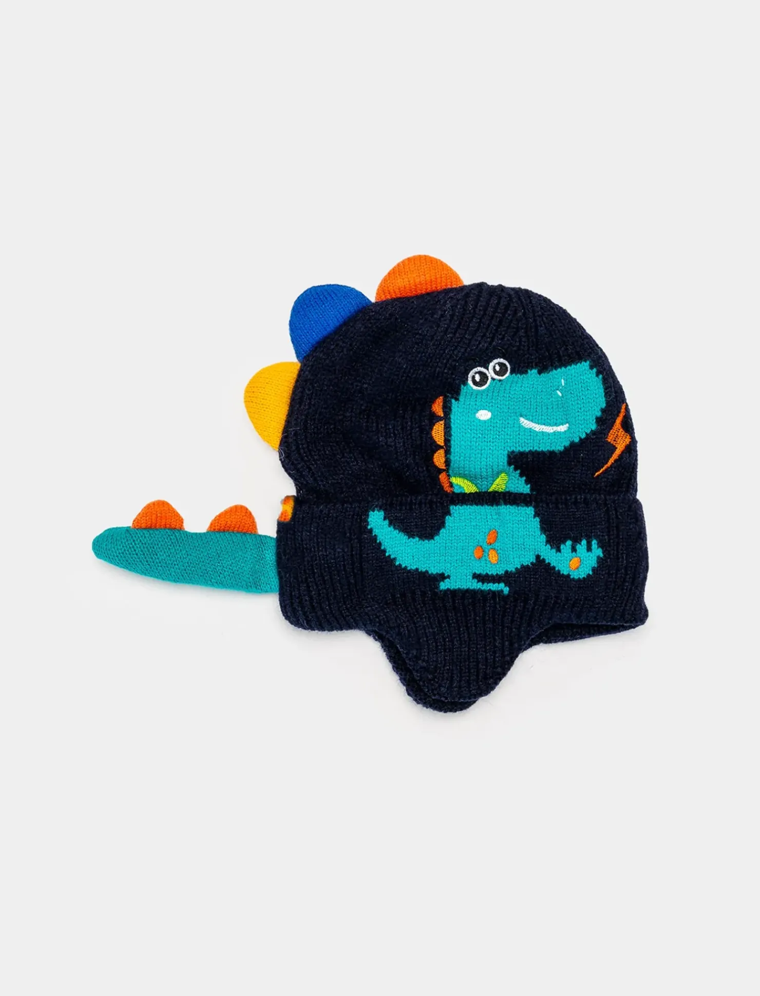 Piazza Italia Cappello da bambino modello peruviano con dinosauri - Blu Best