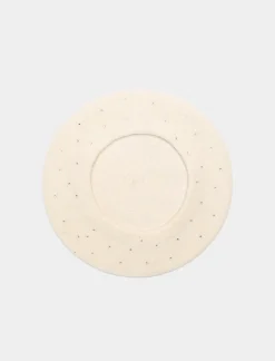 Donna Piazza Italia Cappelli E Berretti<Cappello da donna modello basco con strass - panna