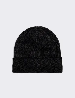 Uomo Piazza Italia Cappelli E Berretti<Cappello modello cuffia con motivo spigato e risvolto -