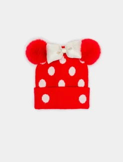 Piazza Italia Accessori<Cappello modello cuffia da neonata con pon pon e fiocco -