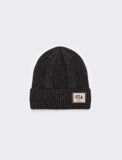 Uomo Piazza Italia Cappelli E Berretti<Cappello modello cuffia da uomo a costine con risvolto - Grigio