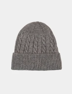 Uomo Piazza Italia Cappelli E Berretti<Cappello modello cuffia da uomo con trecce e risvolto - Grigio