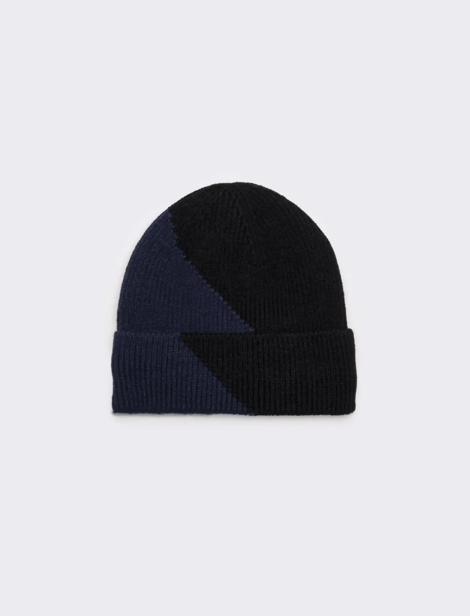 Uomo Piazza Italia Cappelli E Berretti<Cappello modello cuffia da uomo bicolor con risvolto - Blu