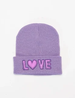 Piazza Italia Cappelli E Berretti<Cappello modello cuffia patch love da bambina - Lilla