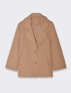 Donna Piazza Italia Giacche E Blazer<Cappottino corto con manica a campana - Cammello
