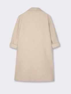 Donna Piazza Italia Donna|Giubbini E Cappotti<Cappotto aperto in tessuto bouclè - Avorio