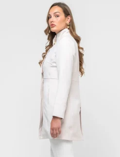 Donna Piazza Italia Giubbini E Cappotti<Cappotto basico lunghezza regular e vestibilità silm - gesso