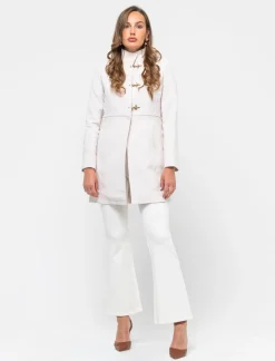 Donna Piazza Italia Giubbini E Cappotti<Cappotto basico lunghezza regular e vestibilità silm - gesso
