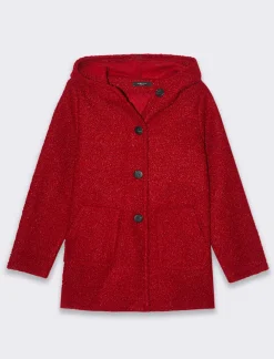 Donna Piazza Italia Giubbini E Cappotti<Cappotto con bottoni in tessuto boucle -