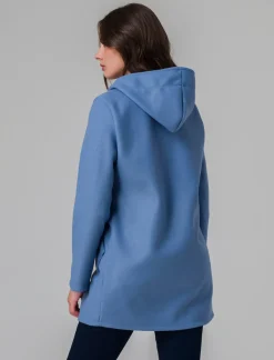 Donna Piazza Italia Giubbini E Cappotti<Cappotto con cappuccio e tasche a taglio - Denim