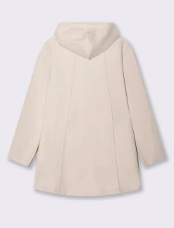 Donna Piazza Italia Giubbini E Cappotti<Cappotto con cappuccio e chiusura con zip - Bianco burro