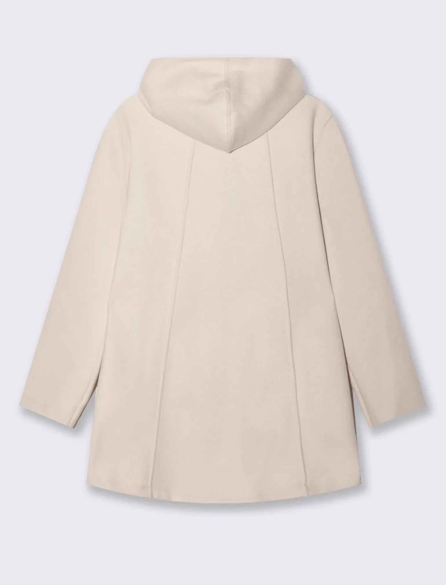 Donna Piazza Italia Giubbini E Cappotti<Cappotto con cappuccio e chiusura con zip - Bianco burro