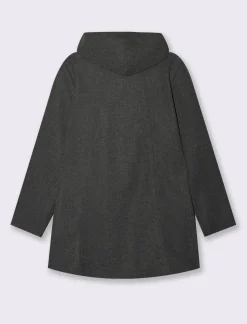 Donna Piazza Italia Giubbini E Cappotti<Cappotto con cappuccio e chiusura con zip - Grigio