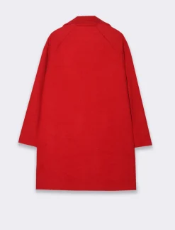 Donna Piazza Italia Giubbini E Cappotti<CAPPOTTO CON SPILLA - Rosso