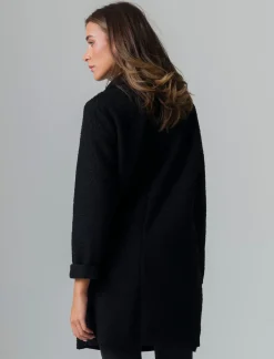 Donna Piazza Italia Donna|Giubbini E Cappotti<Cappotto doppiopetto con tasche e toppa sul davanti -