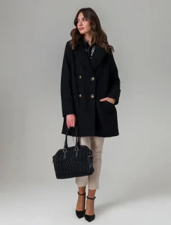 Donna Piazza Italia Giubbini E Cappotti<Cappotto doppiopetto in tessuto bouclè -